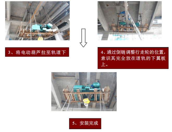 10吨低净空电动葫芦安装2